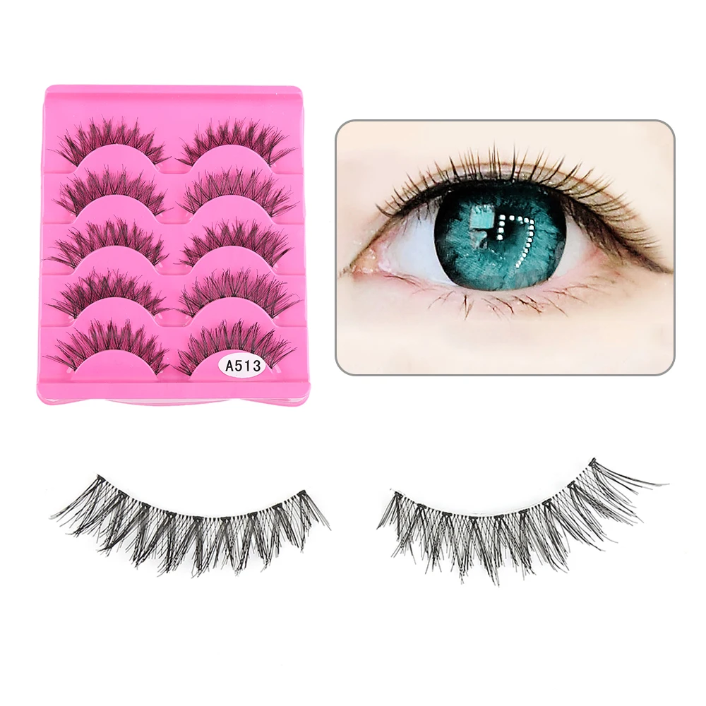 5 пар Новинка Модные женские мягкие натуральные густые накладные ресницы для