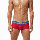 SEOBEAN Новое мужское нижнее белье Молодежное сексуальное цветное Спортивное дышащее Сетчатое с низкой талией комфортные боксеры