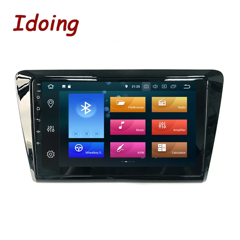 Автомобильный мультимедийный плеер Idoing 9 &quotPX6 2.5D IPS Android 10 для Skoda-Rapid 2013-2020