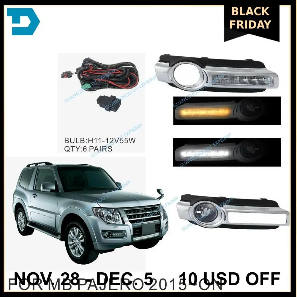 Двухцветный дневной ходовой светильник для montero v98 led DRL функция сигнала поворота для pajero v97 v93- V95 V87