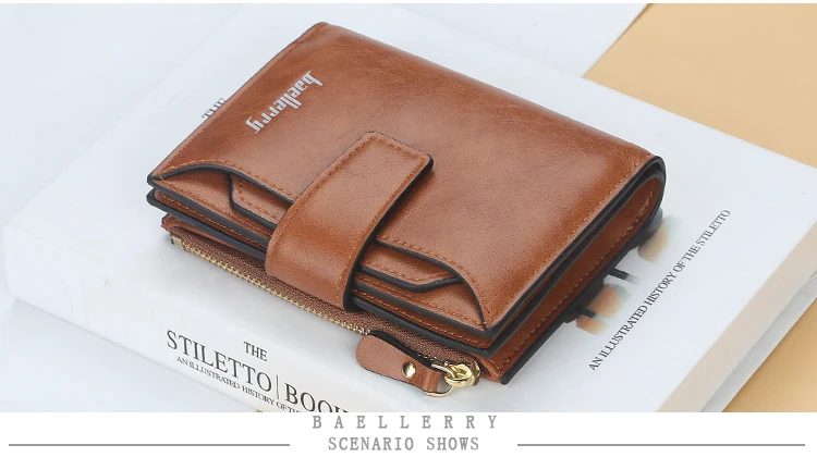 Wallet Women Zipper Leather Hasp Small and Slim Coin Pocket Purse Women Wallets Cards Holders Luxury Brand Wallets men Purse
