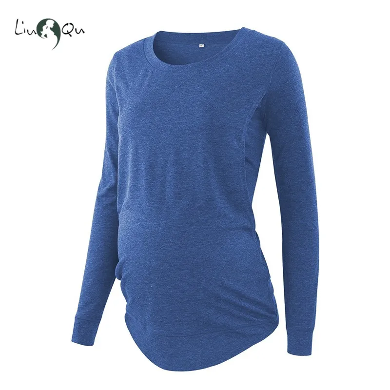 Женские топы для беременных с длинным рукавом одежда грудного вскармливания