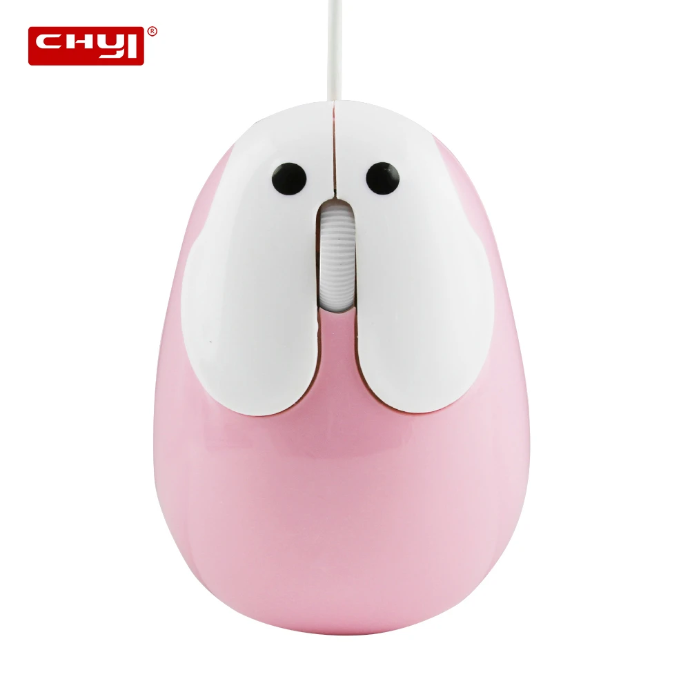 Проводная мини мышь CHYI с милым рисунком USB кабель оптическая 3D 1600DPI Mause