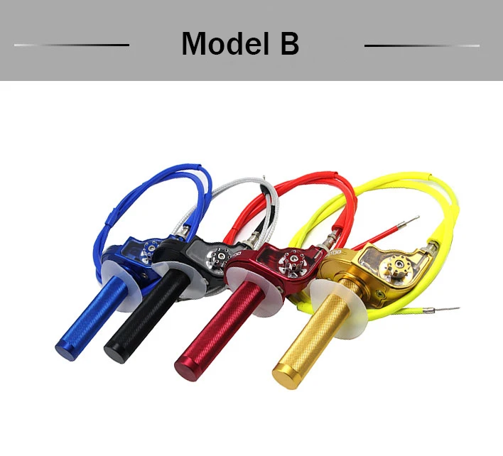 Универсальная рукоятка дроссельной заслонки для мотоцикла 22 мм 6 цветов с тросом