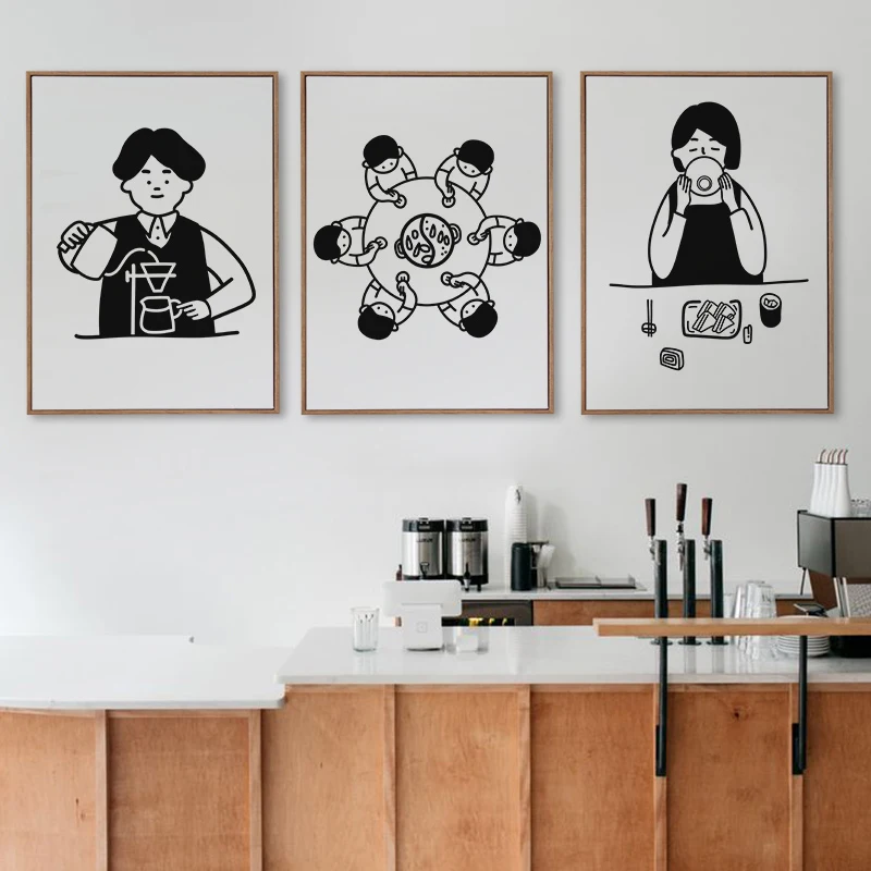 Милые Мультяшные животные кошки плакаты и принты Художественная Картина на