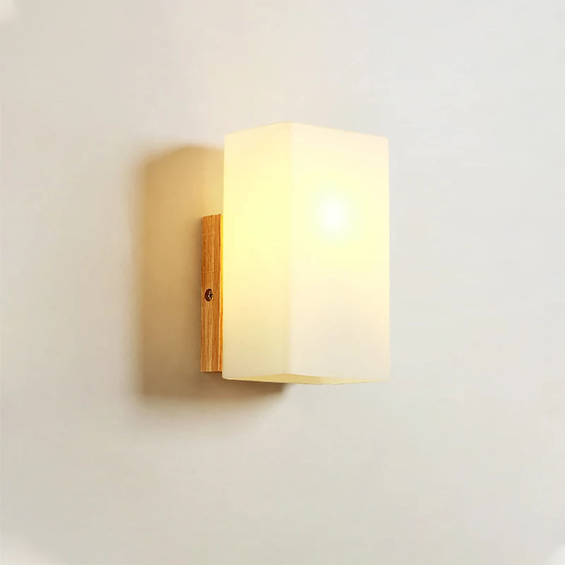 Декоративное Скандинавское настенное бра со стеклянным абажуром креативная