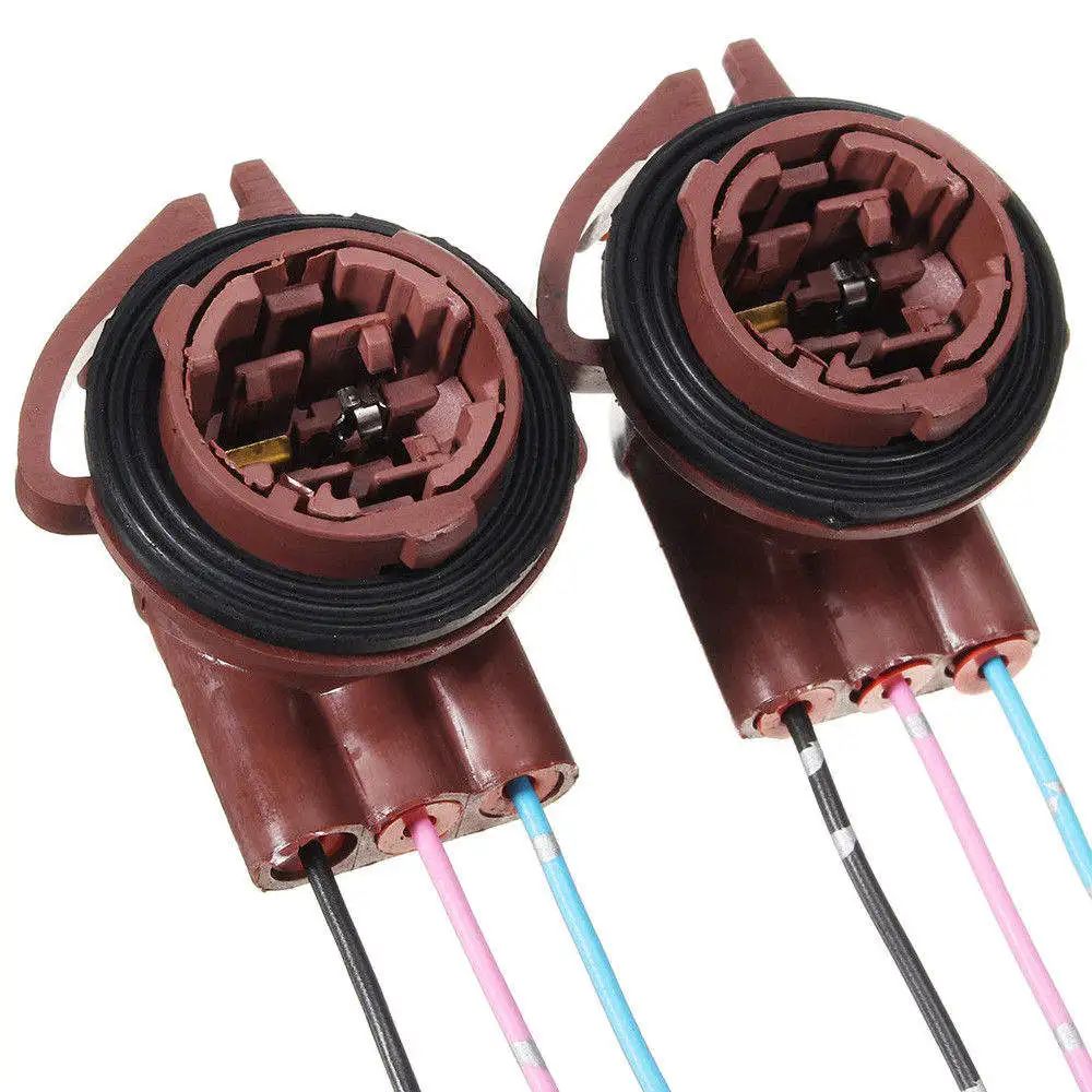 

2pcs 3156 3157 LED Bulb Turn Brake Signal Lights Sockets Harness Wire Adapters