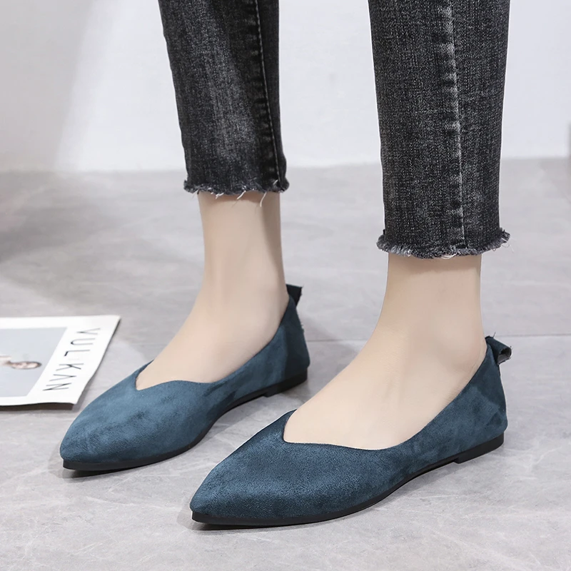 

Autumn Loafers Woman Shoes Ballet Flats Casual Barefoot Black Slip-on Pointe Shallow Women Comfortable ElegantFree Shipping 2022