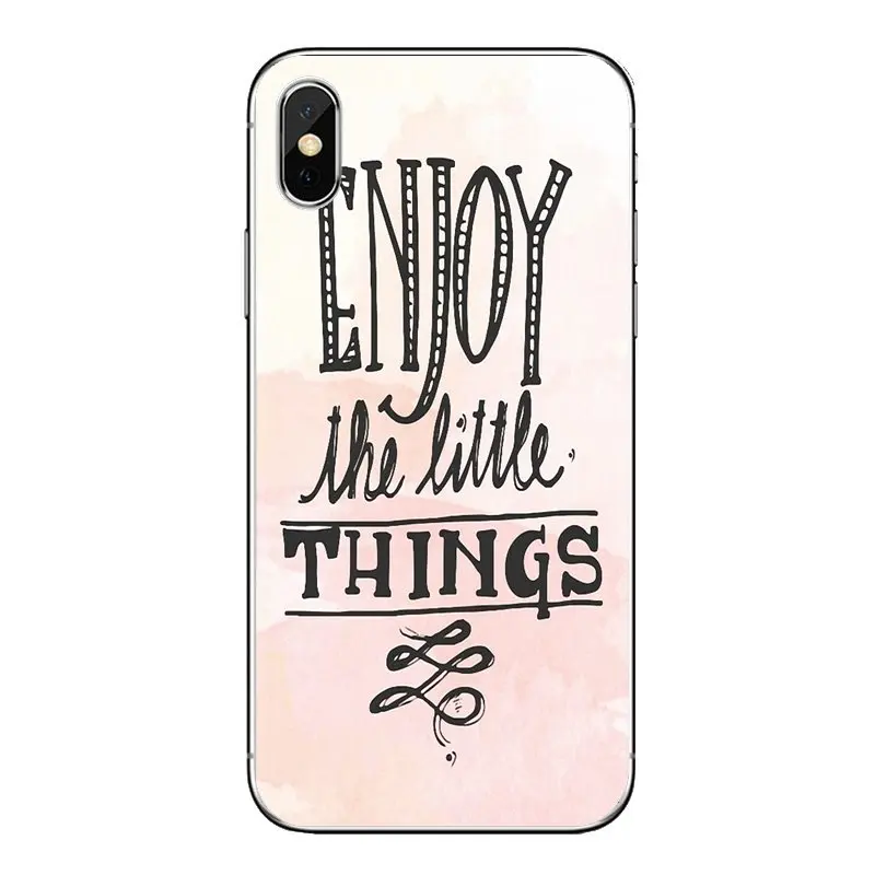 For Samsung Galaxy S2 S3 S4 S5 MINI S6 S7 edge S8 S9 Plus Note 2 3 4 5 8 Coque Fundas Enjoy The Little Things You Won Miss Cover |