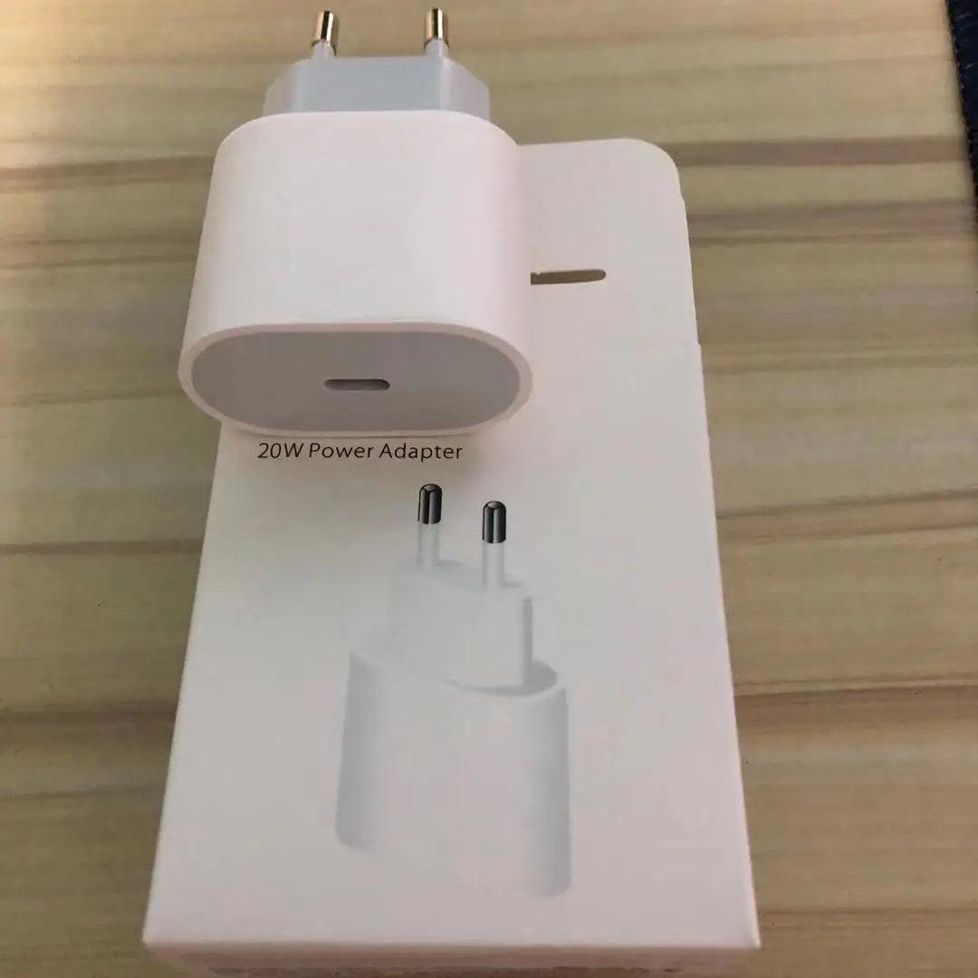 10 шт. OEM 20 Вт Быстрое зарядное устройство PD для 11 12 Pro Max подлинный USB-кабель Тип C ЕС