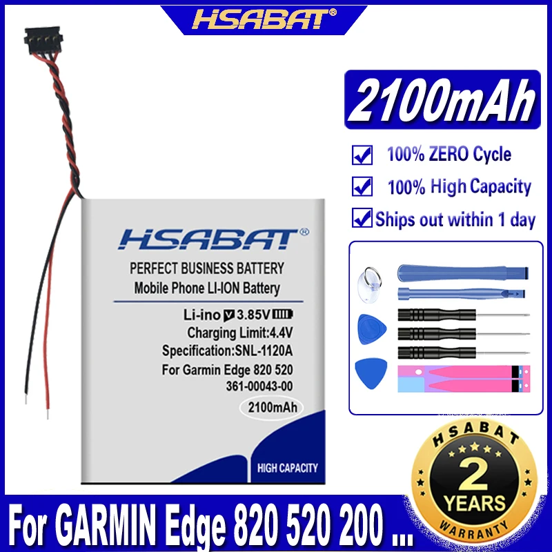 Аккумулятор HSABAT 361 00043 00 для Garmin Edge Explore 2100 820 520 500 200 аккумулятор 205 мАч GPS plus Edge820