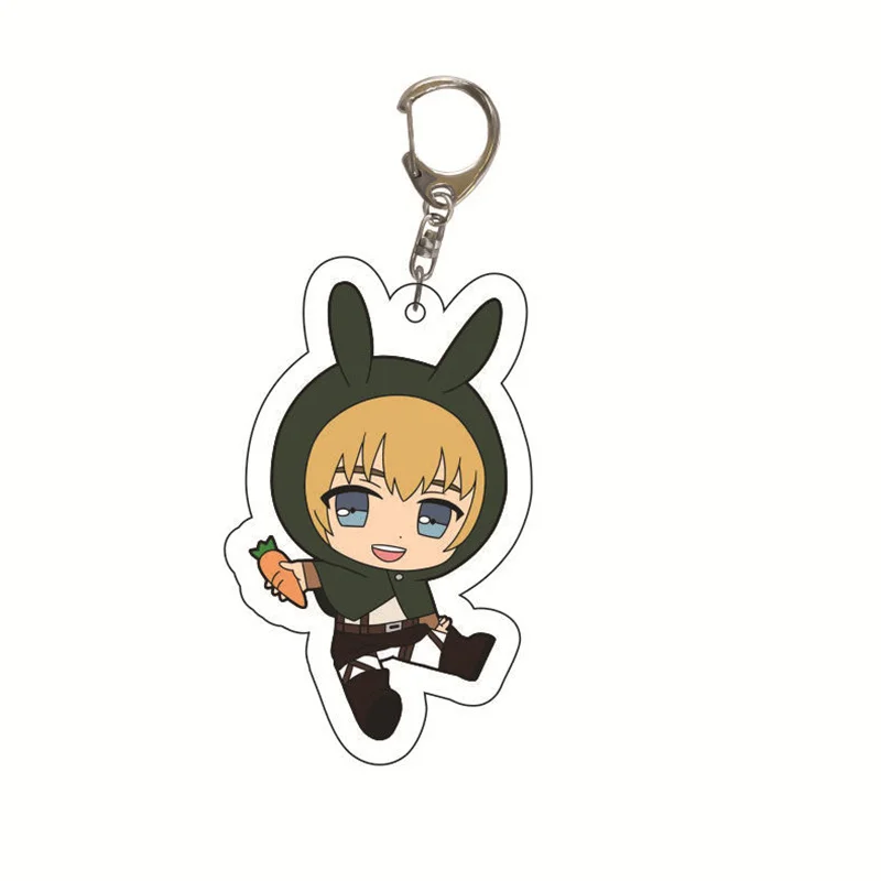 Новое поступление брелок с кроличьими ушками Аниме фигурки атака на Титанов