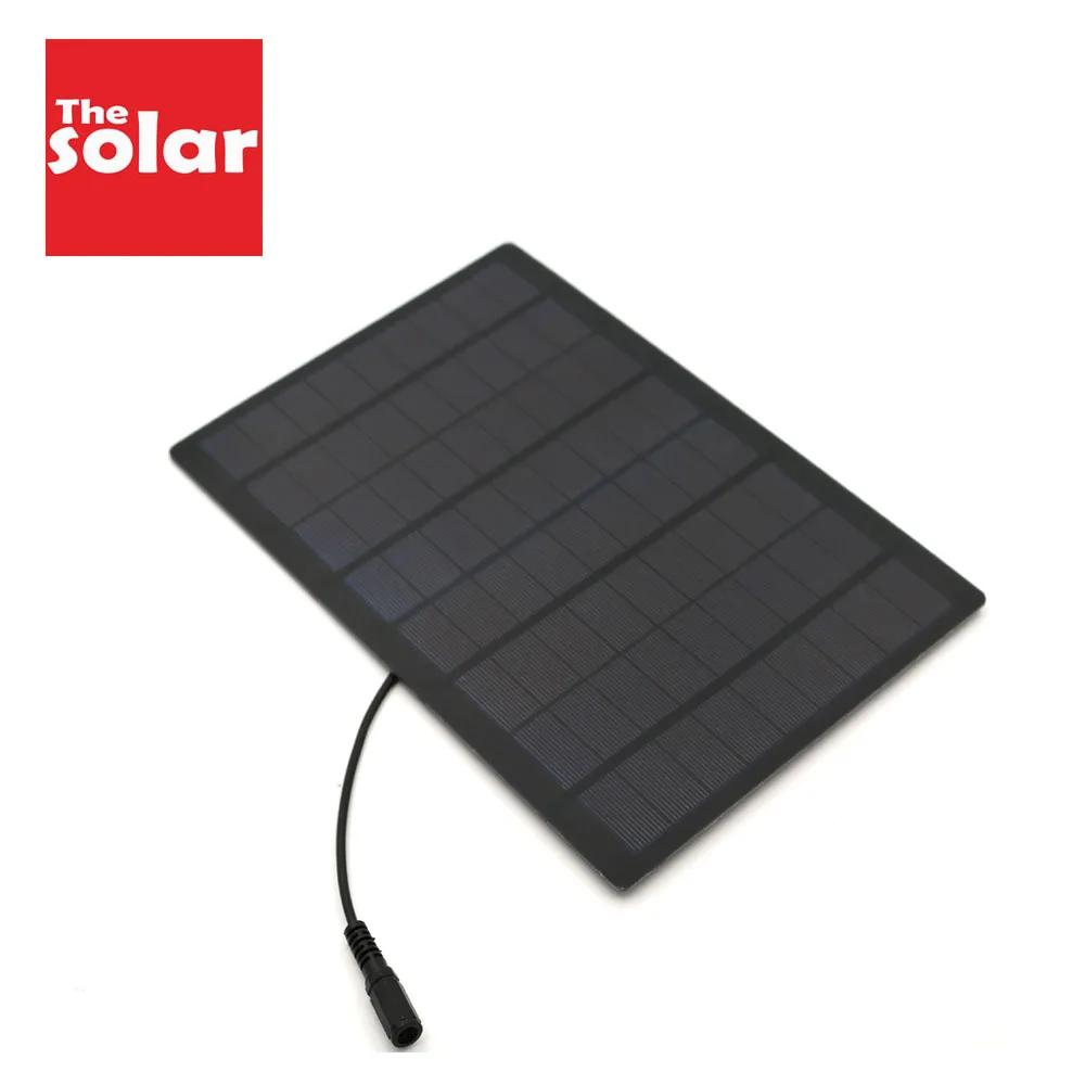 Солнечная панель 18 в 9 Вт с разъемом постоянного тока 30 см 5 5*2 1 для детской