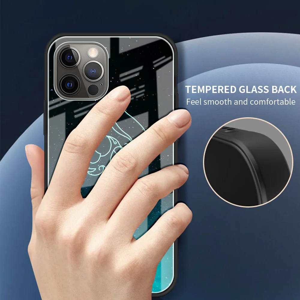 Glass Case For Apple iPhone 11 12 Pro 7 XR X XS Max 8 6 6s Plus SE 2020 Tempered Phone Tampa Shell Genshin Impact