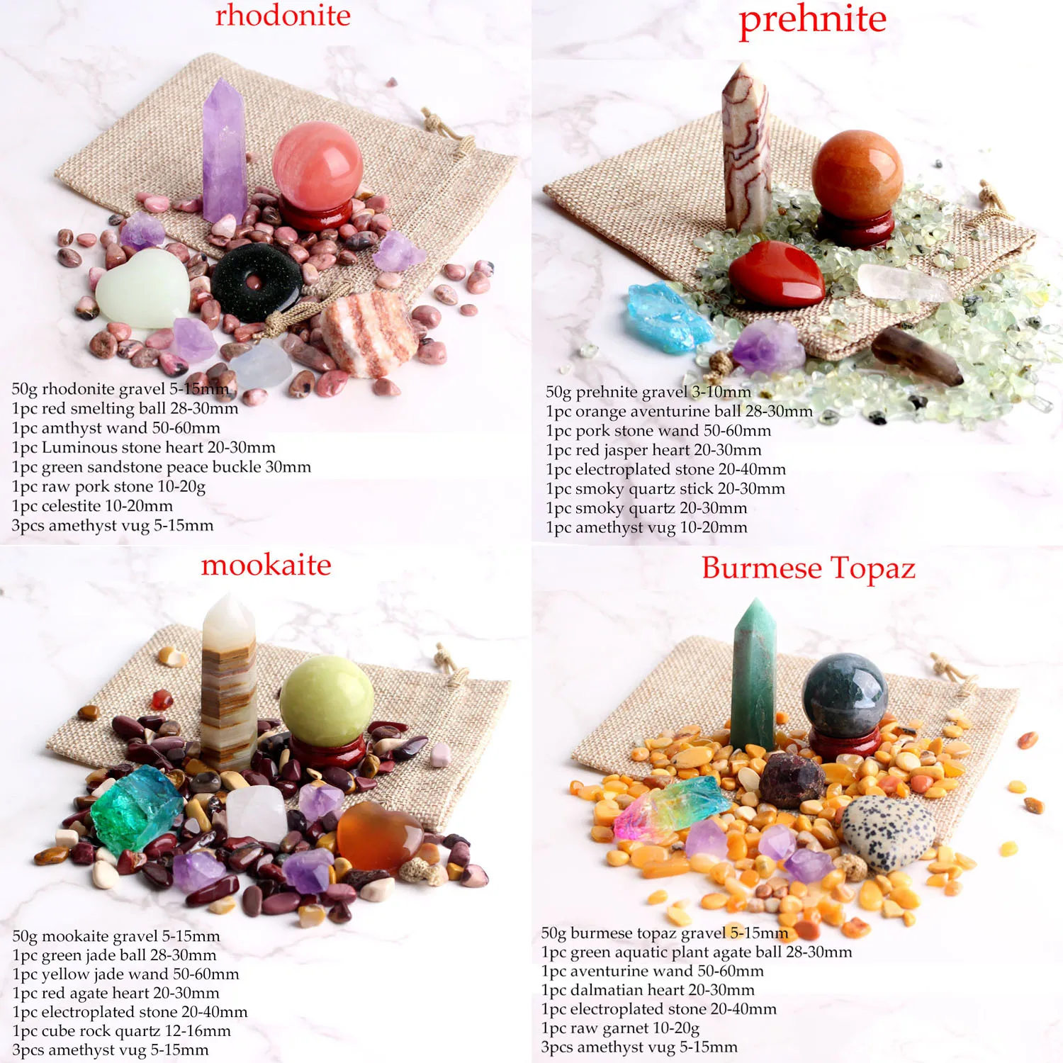 1 набор много смешанных природных кристаллов обелиск шариковая палочка сердце