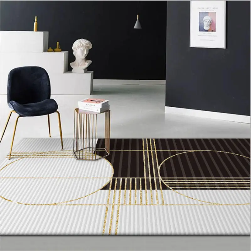 Коврики и ковровые покрытия для дома гостиной современный черный белый