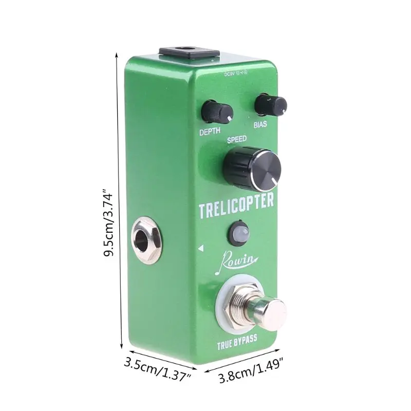 

2021 Top Mini Tremolo Guitar Effect Pedal True Bypass Aluminum Alloy Body For Musical Instrument high quality Guitar Parts