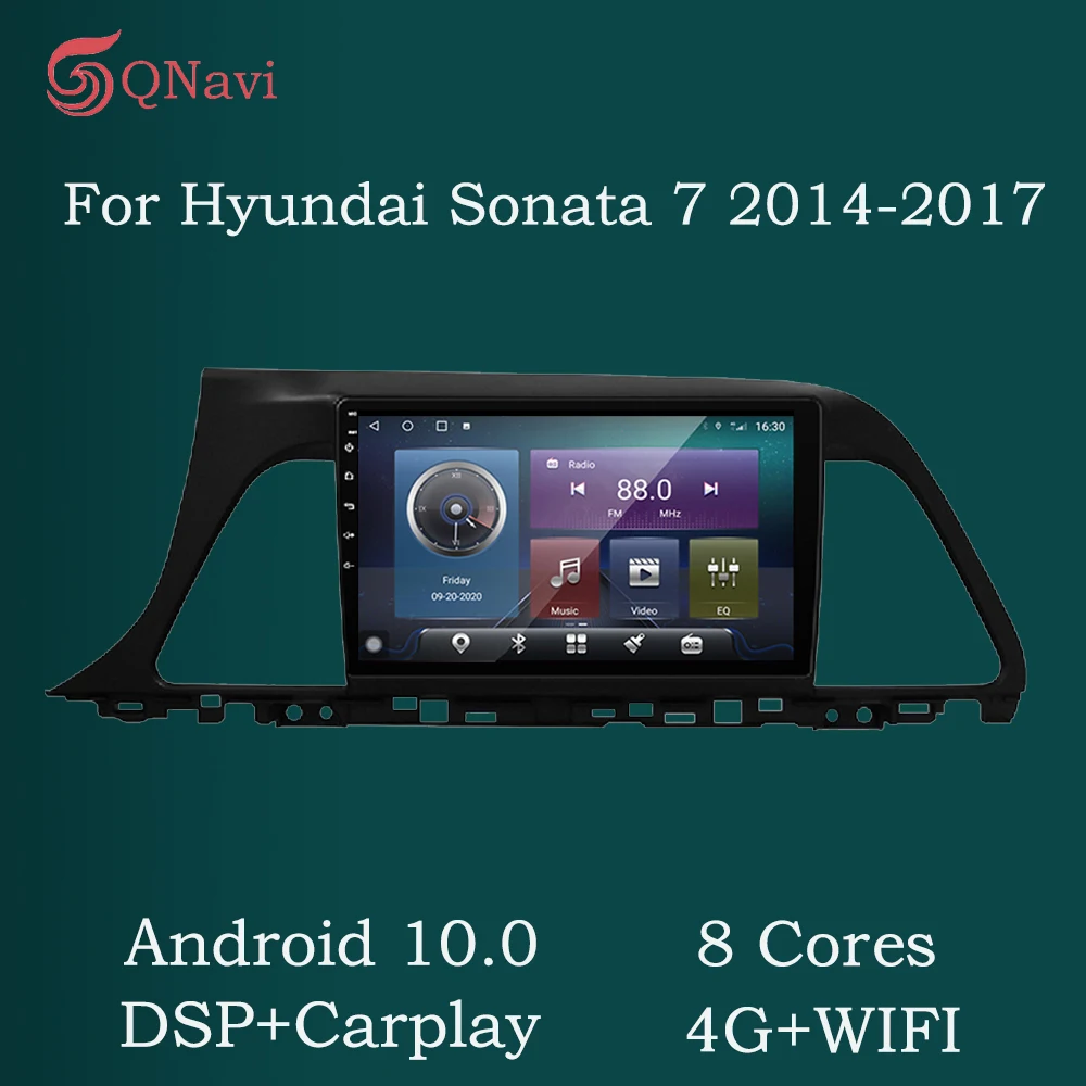 

QNavi для Hyundai Sonata 7 LF 2014-2017 Android 10,0 Автомагнитола мультимедийный видеоплеер навигация GPS управление рулевым колесом BT