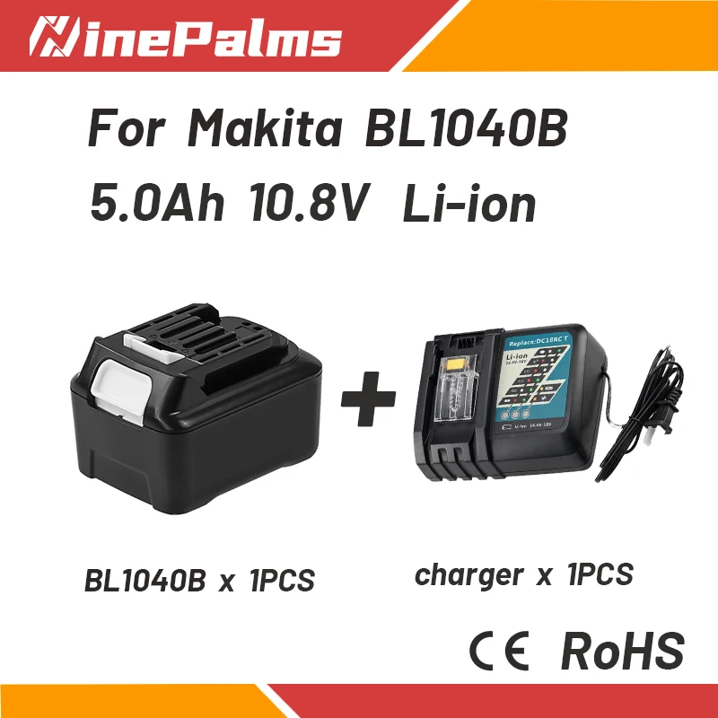 Литий-ионный перезаряжаемый аккумулятор ninehills 10 8 В 5 Ач подходит для Makita 1015 в и 12