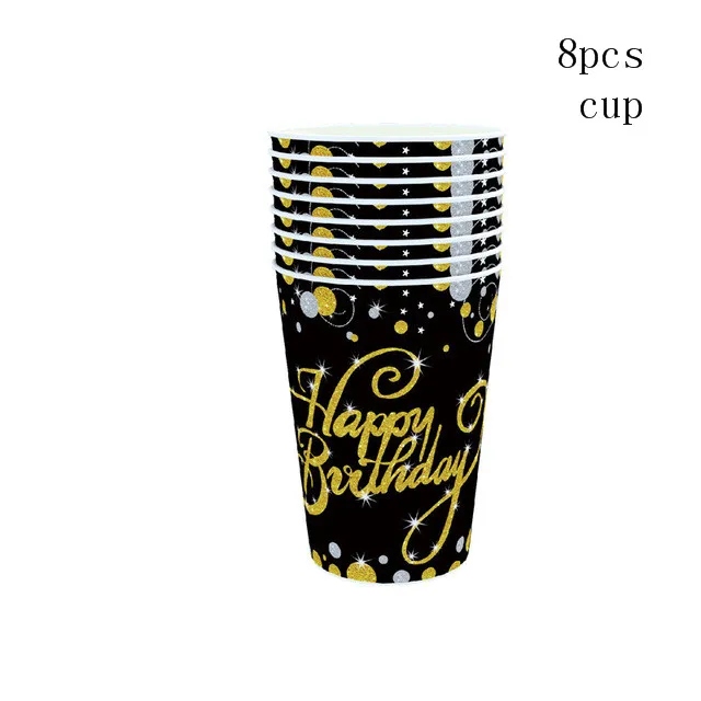 С 30 летним днем рождения тема одноразовая посуда баннер фото реквизит 30th