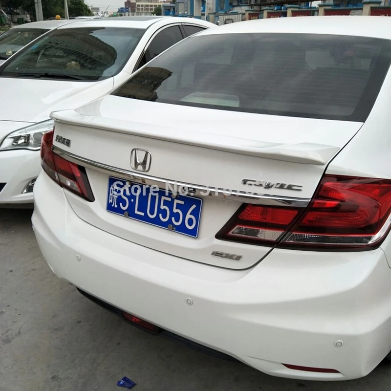 Спойлер для Honda Civic 2014-2015 Пластиковая Задняя Крышка багажника из АБС-пластика