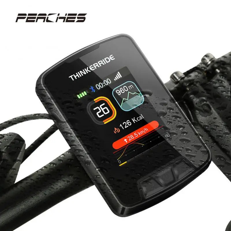 

Wireless GPS Bicycle Computer Speedometer Odometer 2.4 Inch ANT + EDGE 130 Sync Sensor Cycle Bike Portable With Brackets