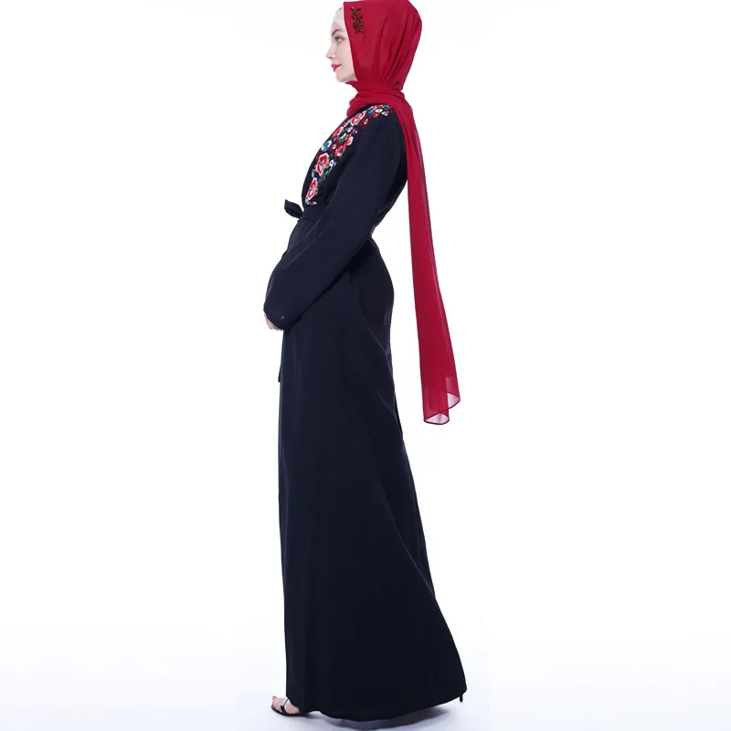 2019 последние Дубай с длинными рукавами платье мусульманские Вечерние abaya Дамы