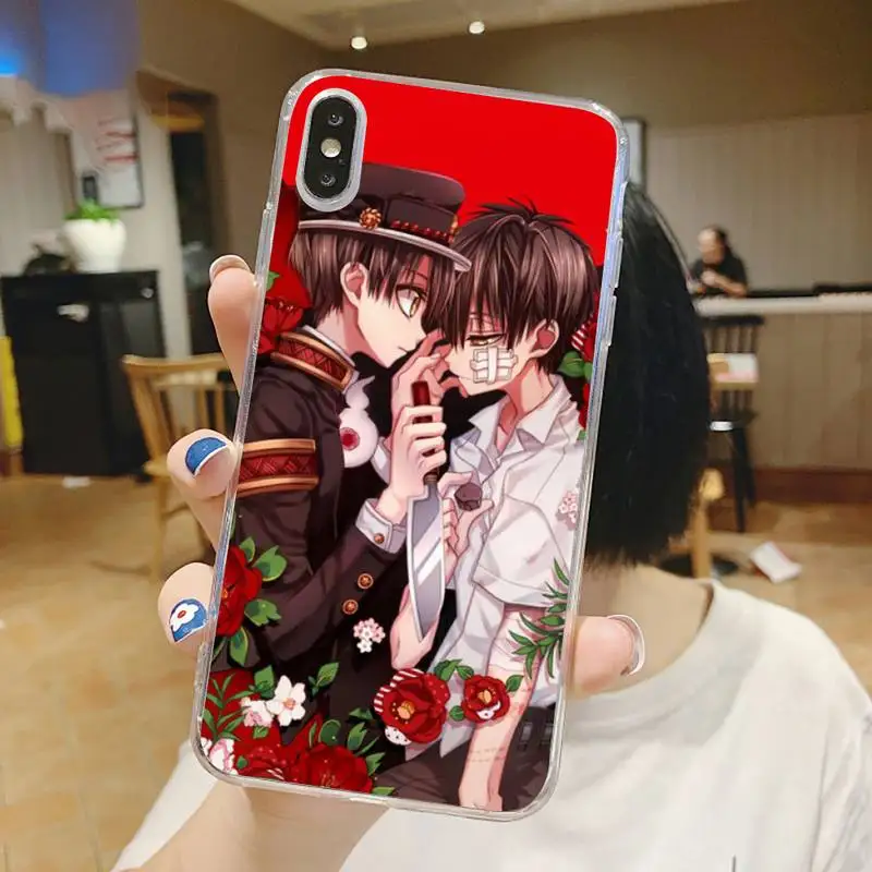 

Hanako kun Japan anime Phone Case Transparent for iPhone 6 7 8 11 12 s mini pro X XS XR MAX Plus