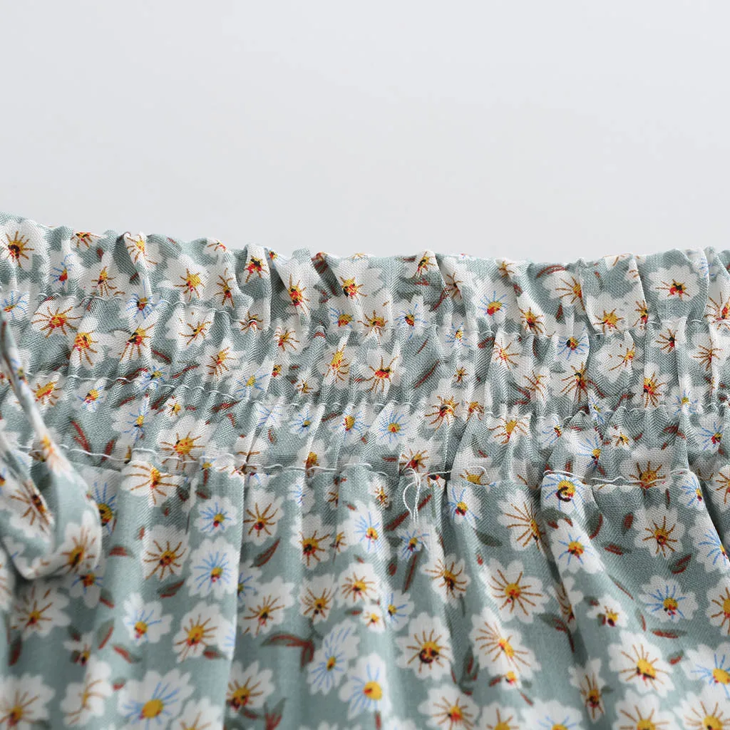 

Skirt Women Summer 2020 New Fashion Bohe High Waist Floral Print Beach Short Skirt For Ladies A-Line Elastic Waist Mini Skirts