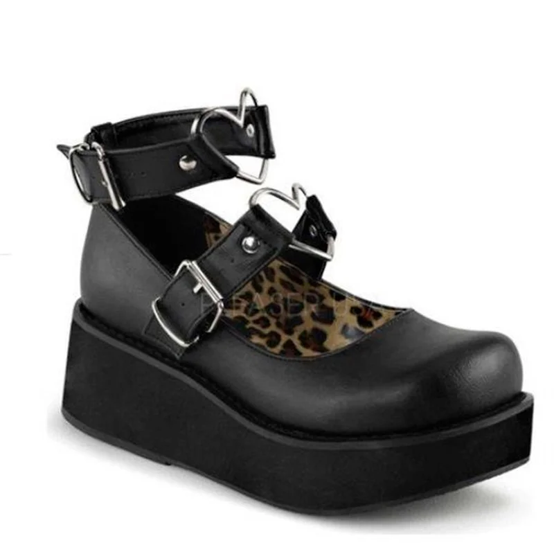 

Plus Size 43 Mary Janes Women Shoes Fashion Wedges Sneakers High (5cm-8cm) Round Toe Platform Shoes Woman Heels for Women