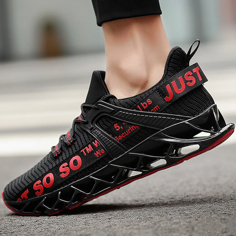 Men's Sports Shoes For Running Sneakers Men Leisure Cushion Black Tenis Brand Breathable Spring Full Palm Sock Famous New Summer