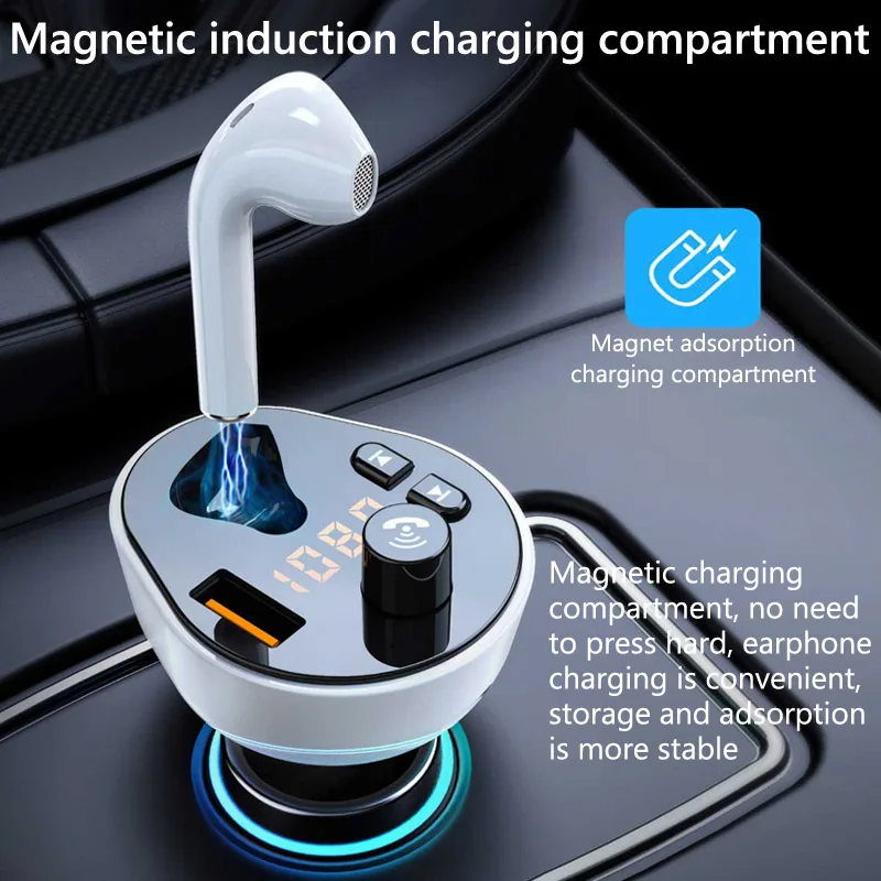 JaJaBor FM передатчик автомобильный комплект громкой связи Bluetooth гарнитура наушники