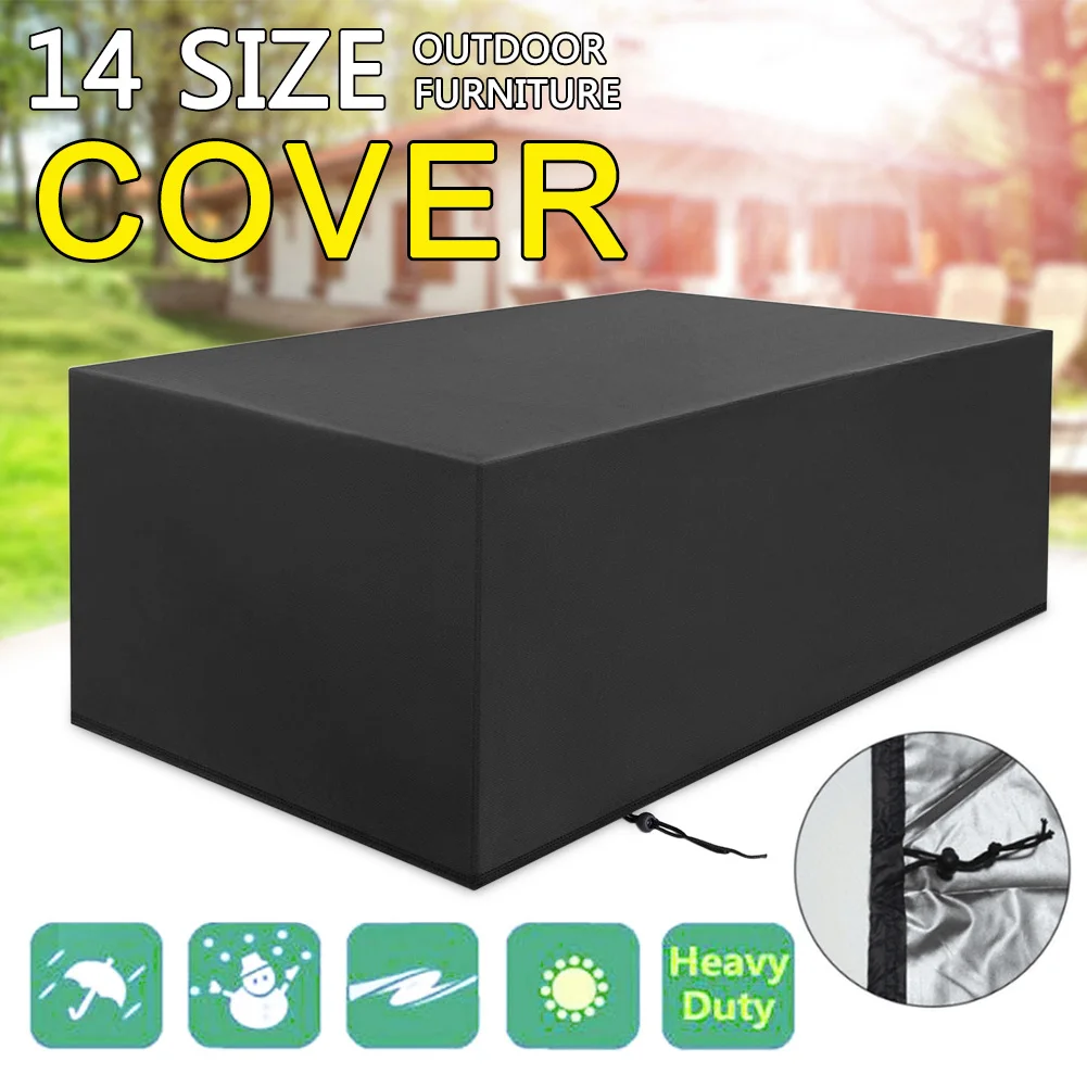 14 размеров пылезащитный чехол для мебели из ткани Оксфорд ротанга настольного