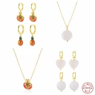 Женские серьги-подвески из серебра 925 пробы с эмалью