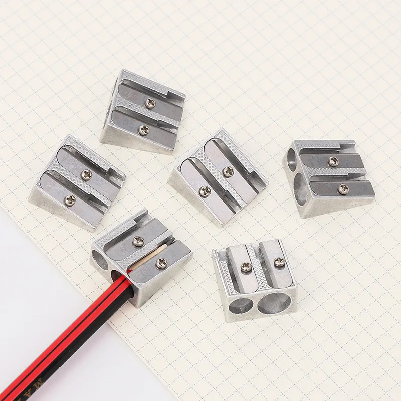 

Mini Metal Pencil Sharpeners Double Holes Manual Pencil Sharpener With Steel Blades For Students Artists School Supplies