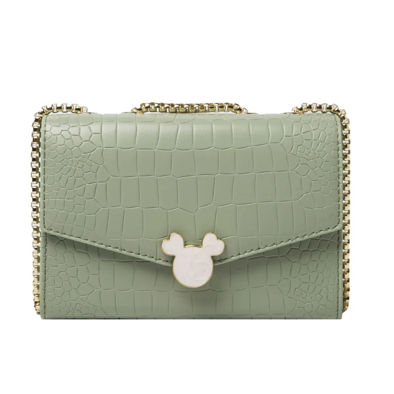 

Disney new Mickey female crocodile leather chain bag ladies fashion one-shoulder messenger mobile phone lipstick coin bag