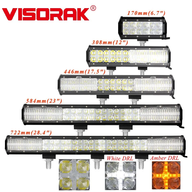 VISORAK 7 12 17 23 2" внедорожный 7D светодиодный светильник 4x4 4wd ATV SUV Truck светодиодный противотуманный светильник для внедорожника ATV 4WD 4x4 Truck внедорожника