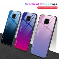 gradient glass phone case for xiaomi note 9 9pro max 9s 10 poco m3 soft silicone edge coque for redmi note9 pro colorful cover