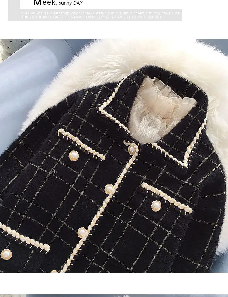 

Imitated Mink Velvet Coat Women Short Loose Autumn and Winter Coat Women Woolen Coat Women Winter Coat Women