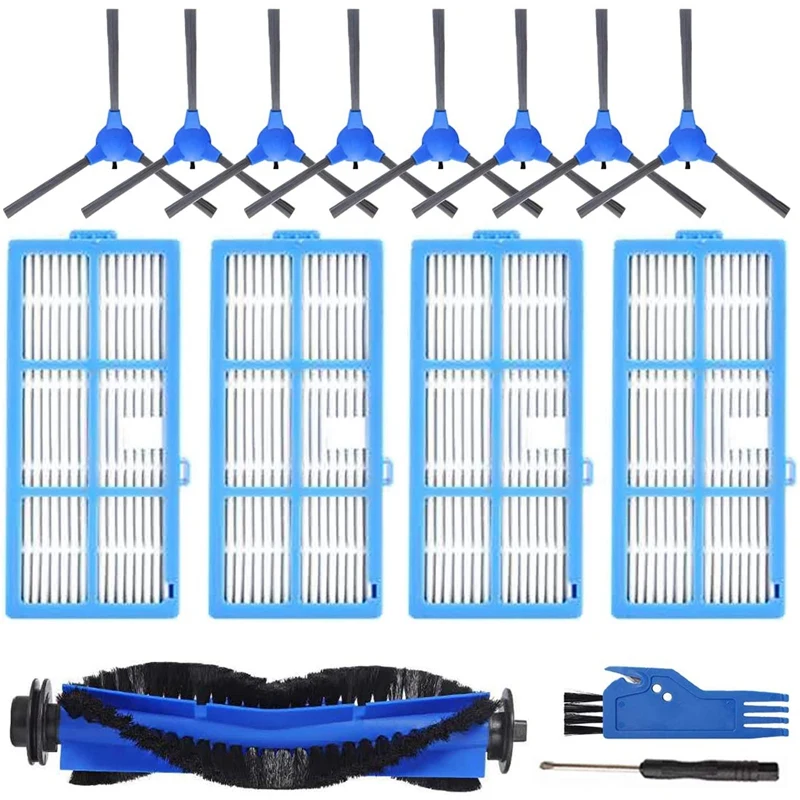 for Coredy R3500 R3500S R550 (R500 +) R650 R600 R700 Replacement Parts, Rolling Brush Side Brush Set Robot Vacuum Kit