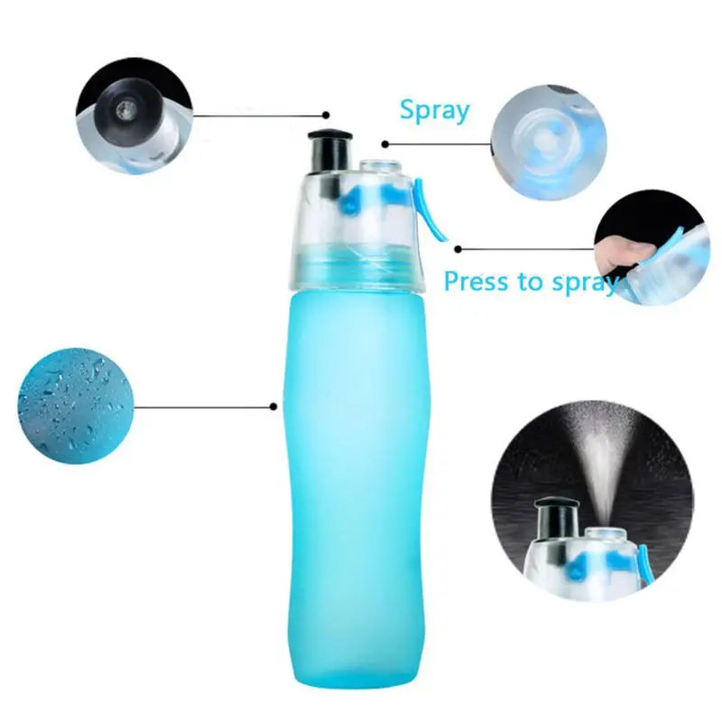 

Outdoor Sports Spray Portable Water Bottle 700-740ML Clear Plastic Anti-leak