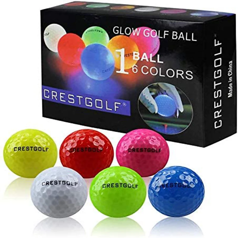 

Crestgolf 6pcs / Pack Flashing Golf Ball Night Glow Flash Light Glow LED Golf Ball-Six Color for Your Choice