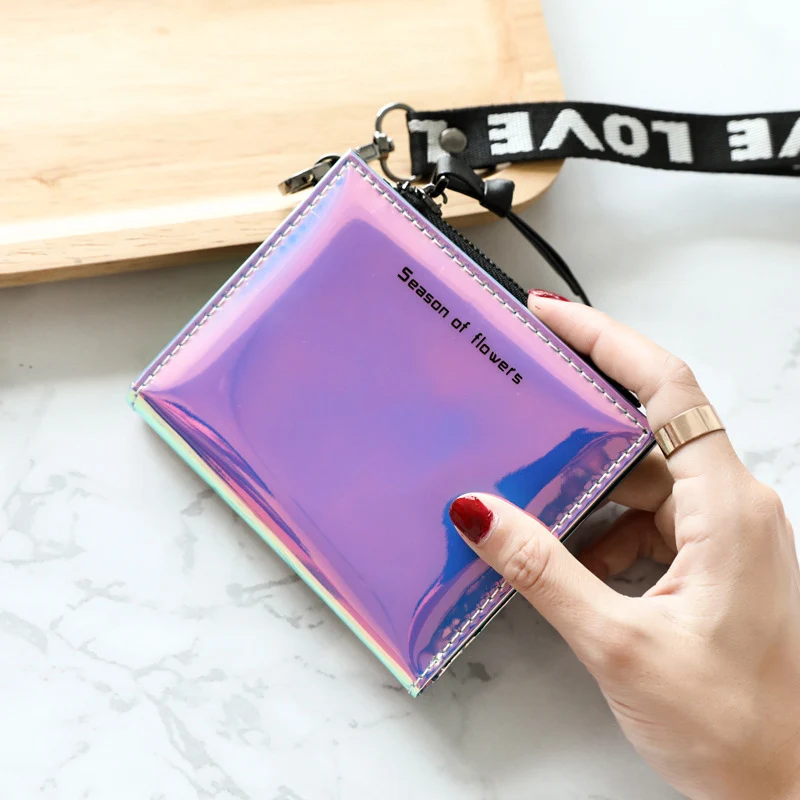 

Ladies Wallet Brand 2021 New High-Quality Kuromi Card Slot Small Wallet Card Holder Key Chain Travel Coin Purse Lady Luxury Bag