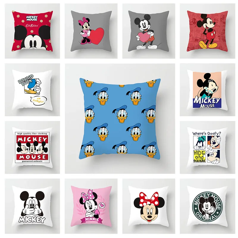 3 шт. Disney Микки и Минни Маус Подушка Чехол размером 45*45 см мультфильм аниме подушка