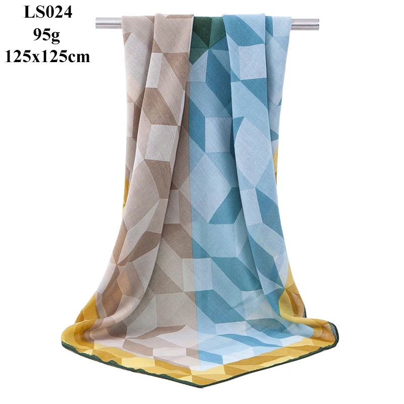 LS024women scarf Портной Смит большой квадратный размер шарф женский модный дизайнерский большой размер шейный шарф осень зима хиджаб шаль шарфы для женщин - Цвет: LS024women scarf