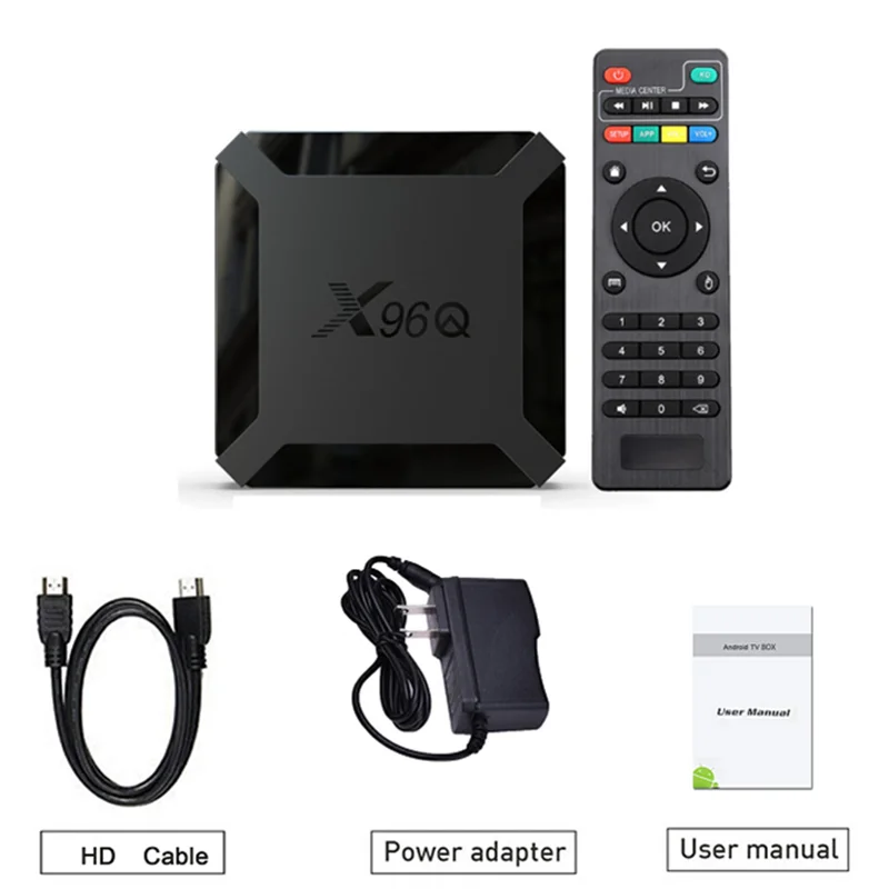 ТВ приставка X96q android 10 0 2 ГБ 16 allwinner h313 четырехъядерный процессор smart tv 4k caixa de inteligente