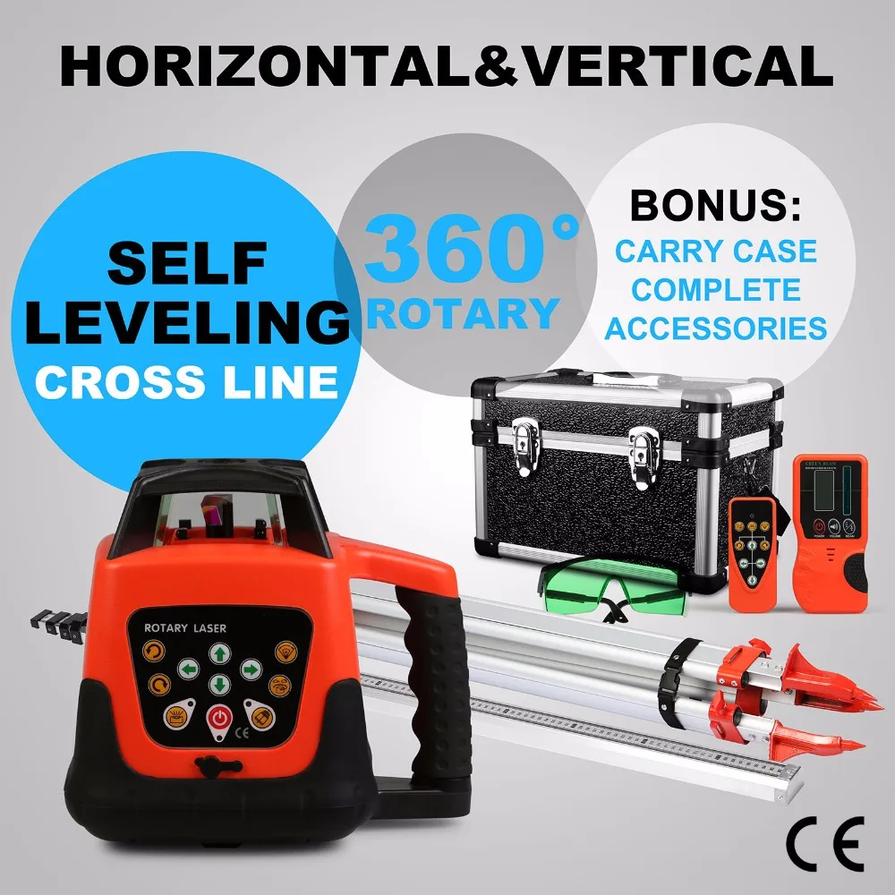 

500M AUTOMATIC GREEN ROTARY LASER LEVEL