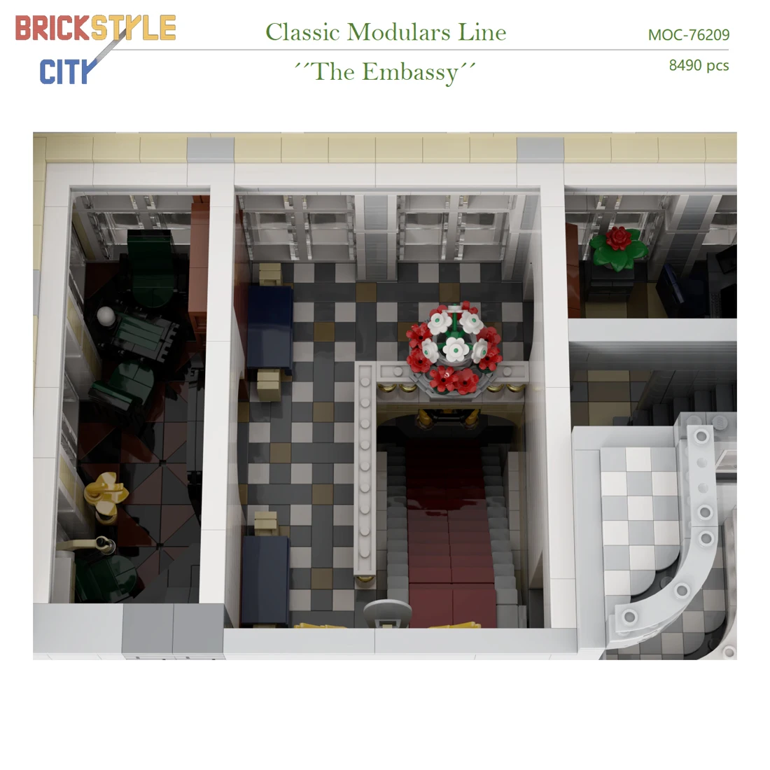 8491Pcs MOC-76209 The Embassy Building DIY Architecture Blocks Toy (Licensed and Designed by Brickstyle City) | Игрушки и хобби