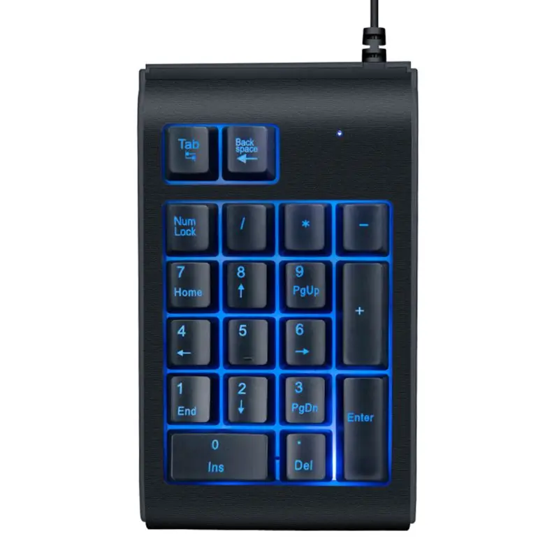 Three Colors RGB Backlit USB Wired Keyboard Waterproof Number Pad Numeric Keypad Mini Numpad Multi-functional Digital Keys