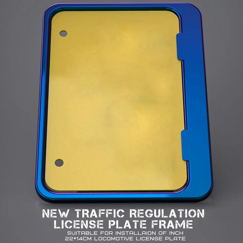 

Motorcycle License Plate Holder Frame Motorcycles Numbers Plates Stainless Steel Burnt Titanium